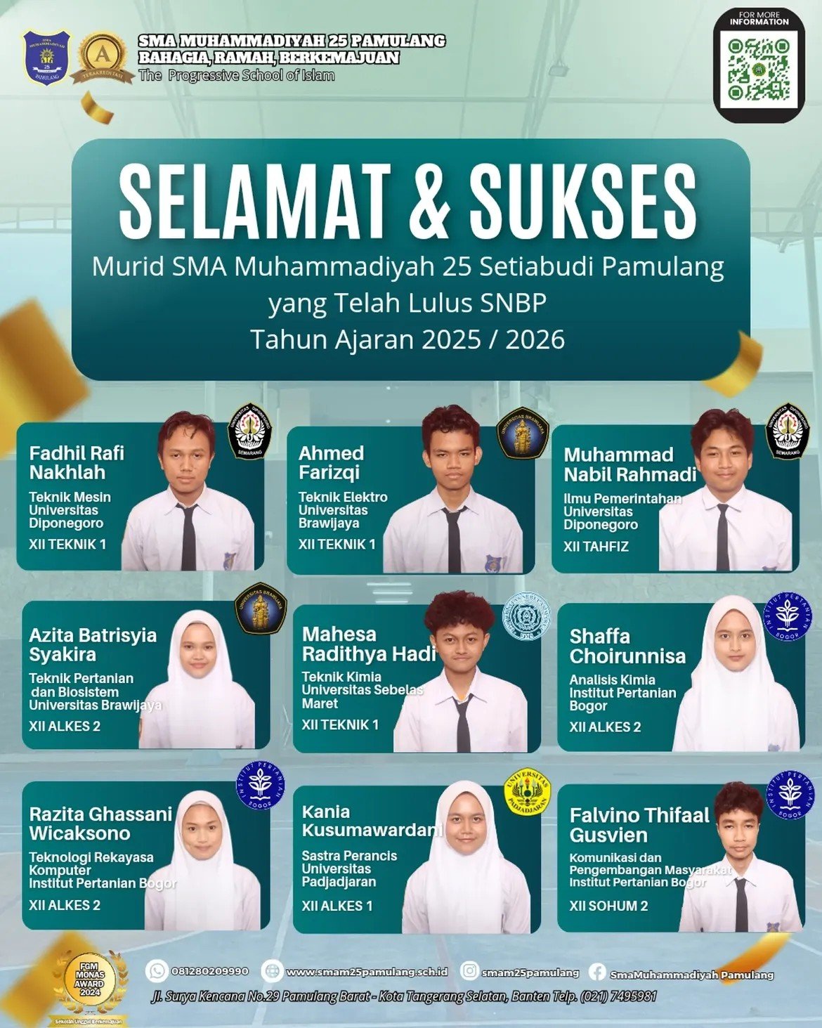 Sembilan Siswa SMAMDuma Dinyatakan Lulus SNBP Tahun Ajaran 2025/2026